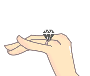 View Diamond Carat Size on Hand